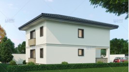 Proiect casa parter + etaj (190 mp) - Artua Gri